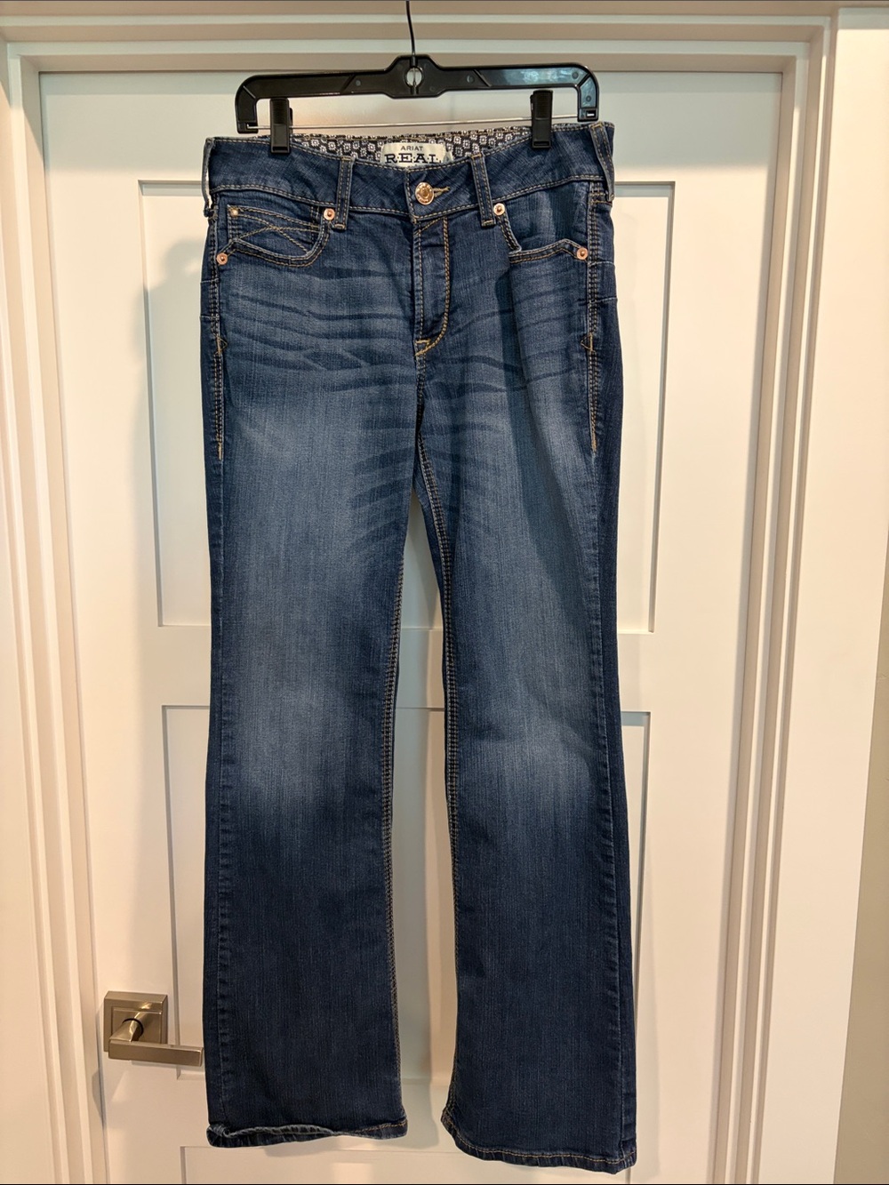 Ariat Women's Flare Jeans in Medium Dark Blue